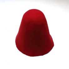 Raspberry Red Wool Felt Milliners Hat Cone or Hood